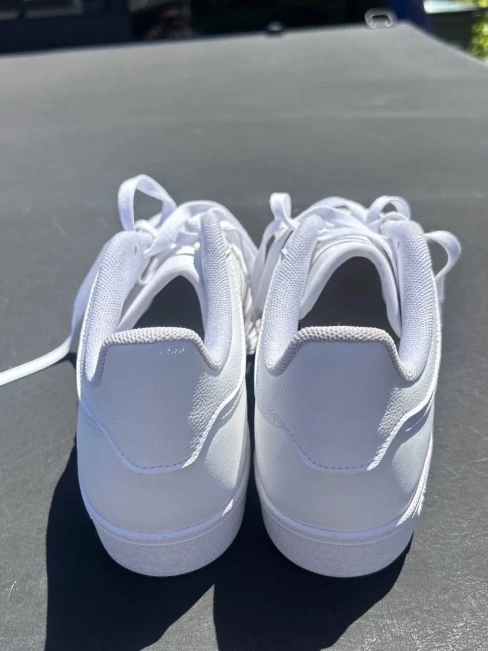 adidas White Low-Top Leather Sneakers